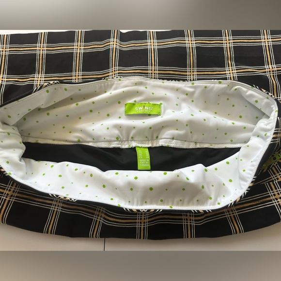 Swing Control Womens Plus Size 14 Skort Skirt Black Gold Stretch Golf Pickleball - Picture 5 of 9